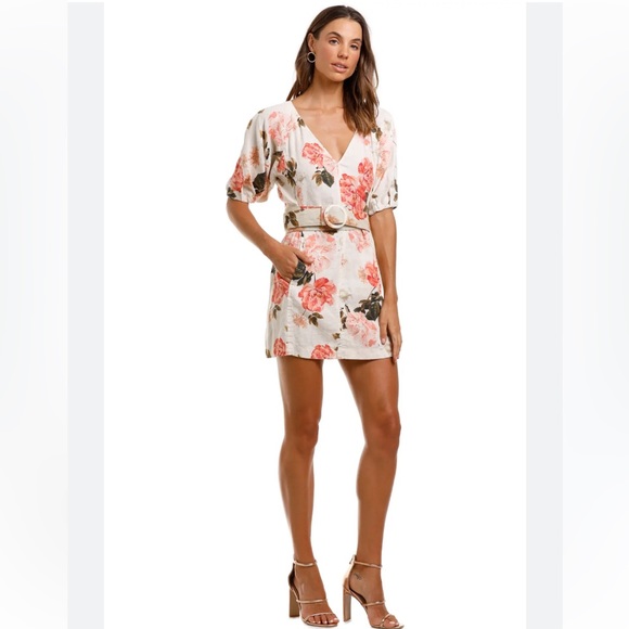 Nicholas Linen Mini Caftan Dress - Picture 2 of 8